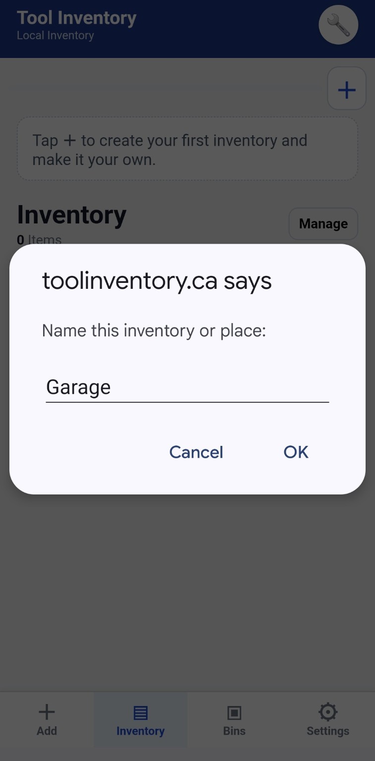 Name your inventory