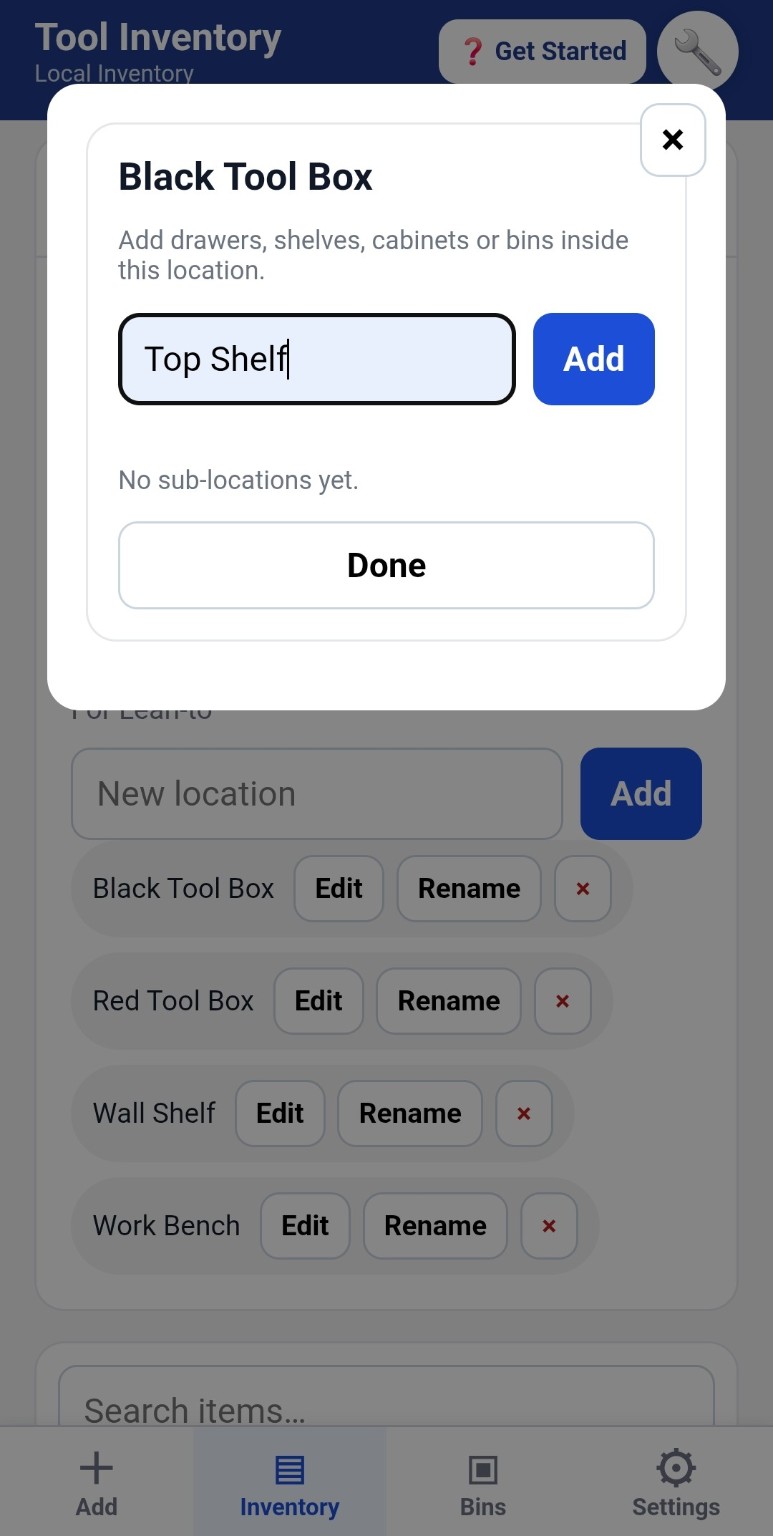 Add a sub-location